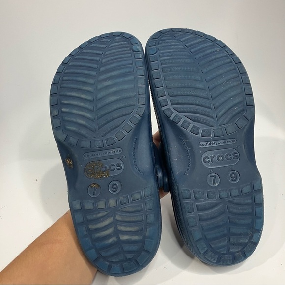 Crocs solid clogs navy blue unisex sizing - Picture 5 of 6
